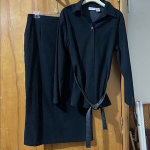 Jaclyn Smith Classic Black Blazer and Skirt